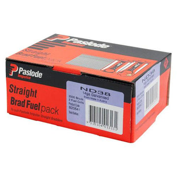 Buy online Paslode Gal ND38 Impulse Brad Nails 2000 Pack from Canterbury Timbers