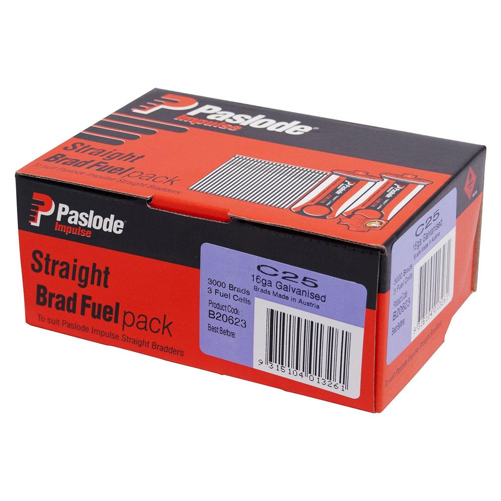 Buy online Paslode C Series 16Ga x 25mm Brad 3000 Nails from Canterbury Timbers and Building Supplies