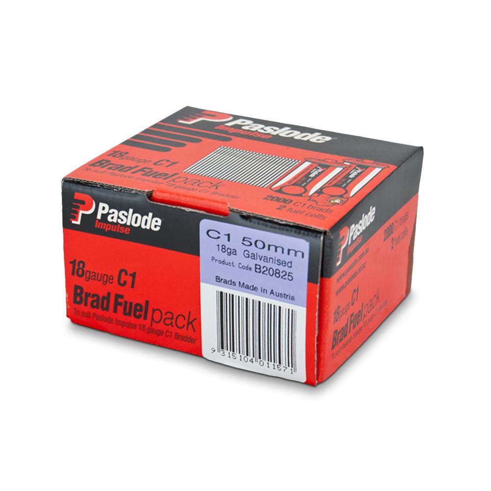 Paslode Gal C1 Brad Nails 50mm 2000 Pack