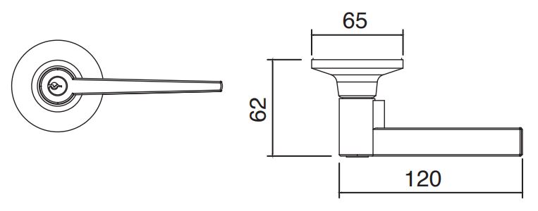 Door Handles Black Builderlock Entrance Lever