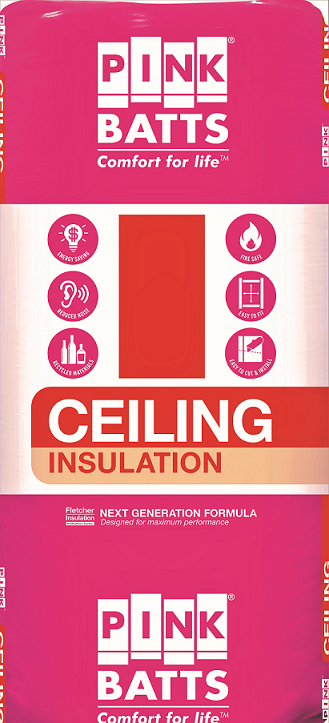 Pink Insulation Ceiling Batt R5.0 1160 x 580 x 215