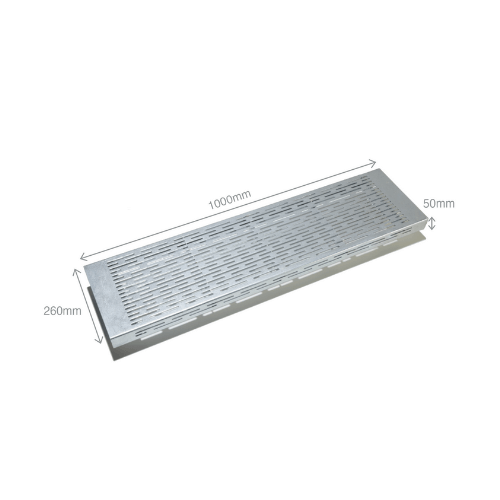 Galvanised Perforated Stair Tread - 1000 x 260 x 50mm