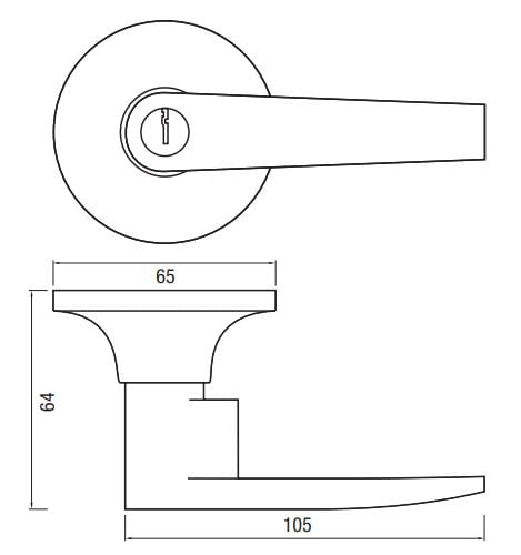 Door Handles Chesapeake Chrome Plated Entrance Lever