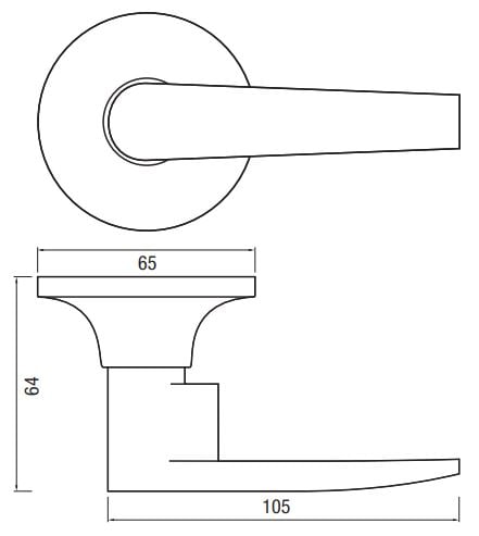 Door Handles Chesapeake Chrome Plated Passage Lever