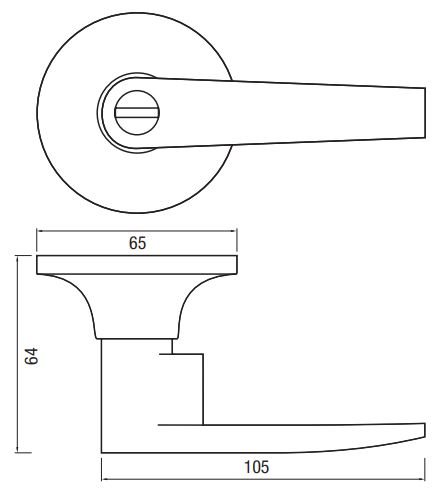 Door Handles Chesapeake Satin Chrome Privacy Lever