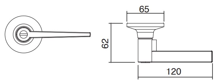 Door Handles Black Builderlock Privacy Lever