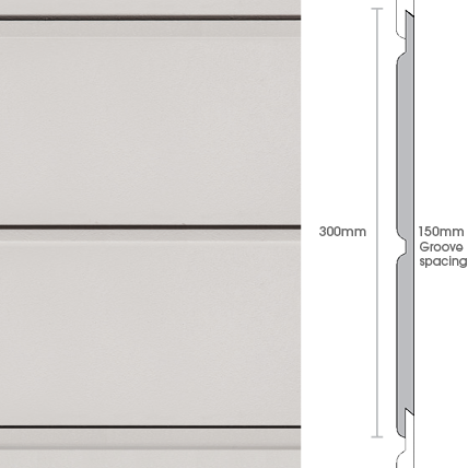 Canterbury Timber Buy Timber Online  Weathertex Selflok Ecogroove 150mm Smooth 300 x 9.5 x 3660mm 231376