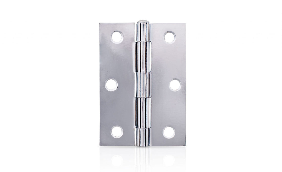 Light & Narrow Chrome Plated 85x60x1.6 Fixed Pin Butt Hinge