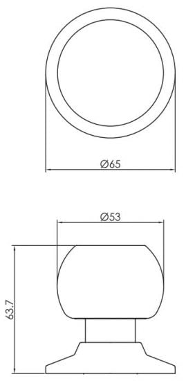 Door Handles Polished Stainless Steel Passage Knob