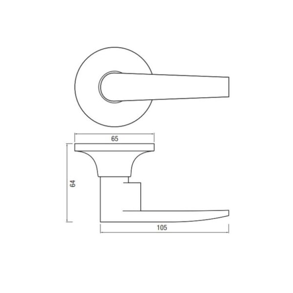 Door Handles Chesapeake Satin Chrome Passage Lever