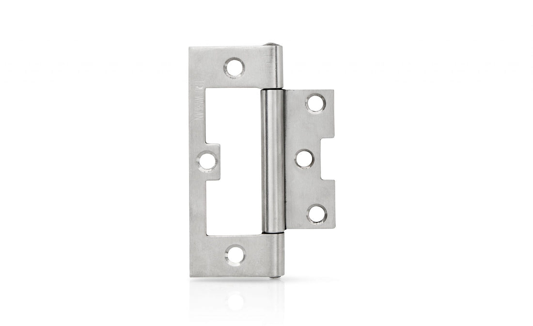 Satin Chrome Quick-Fit 100x65x2.0 Fixed Pin Hinge