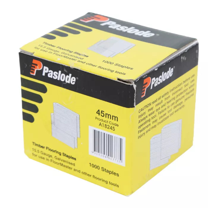 Buy online Paslode Galvanised Stables 45 x 15.5g Pack of 1000 from Canterbury Timbers and Building Supplies