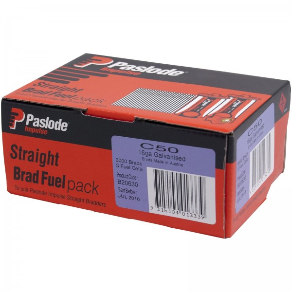 Buy online Paslode C Series 16Ga x 50mm Brad 3000 Nails from Canterbury Timbers