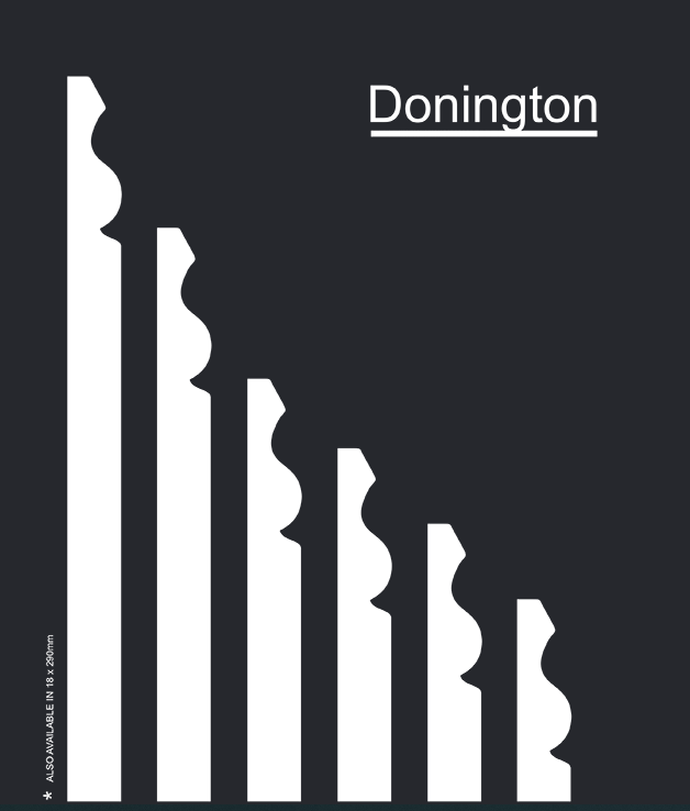 Donington Primed F/J Pine Skirting Architrave 92x18mmx5.4m