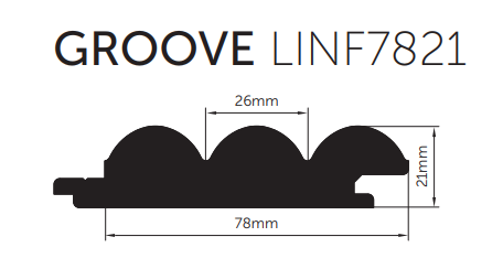 Porta Contours Tasmanian Oak Lining Groove 78x21mm