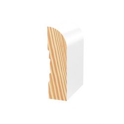 Canterbury Timber | Primed Pine F/J Architrave Bullnose Moulding 66 x 18 x 5.4m