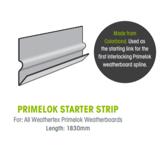 Buy Weathertex Primelok Starter Strip Online at Canterbury Timber