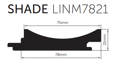 Porta Contours Tasmanian Oak Lining Shade 78x21mm