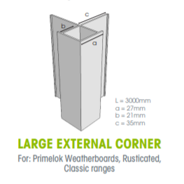 Canterbury Timber Buy Timber Online  Weathertex Large External Corner 3.0m 55803